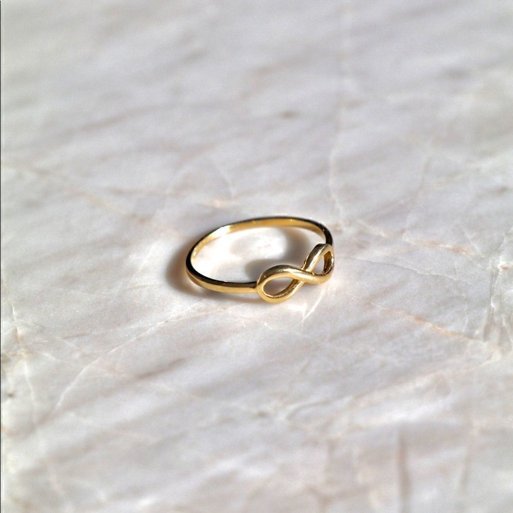 14k real gold infinity ring size 7 perfect gift